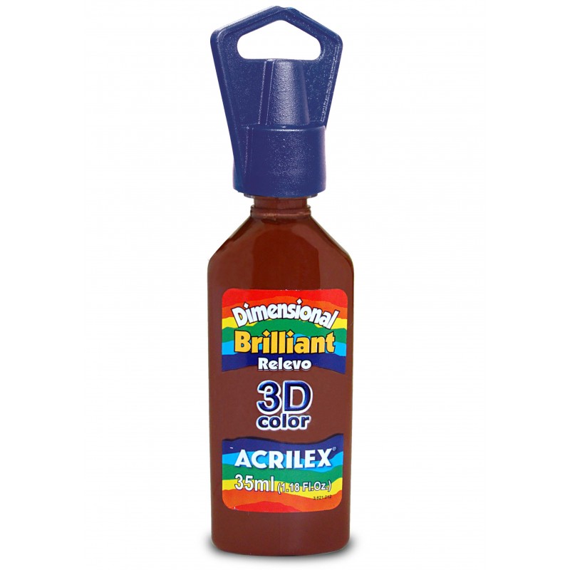 Pintura dimensional acrilex brilliant 531 marronx35 Pintura dimensional acrilex brilliant 531 marronx35