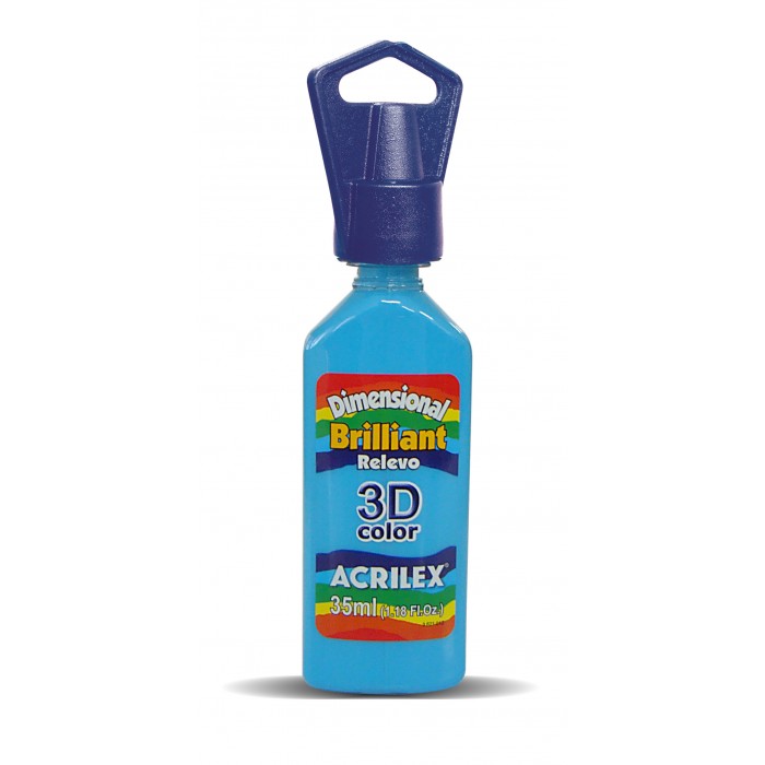 Pintura dimensional acrilex brilliant 503 azul celeste