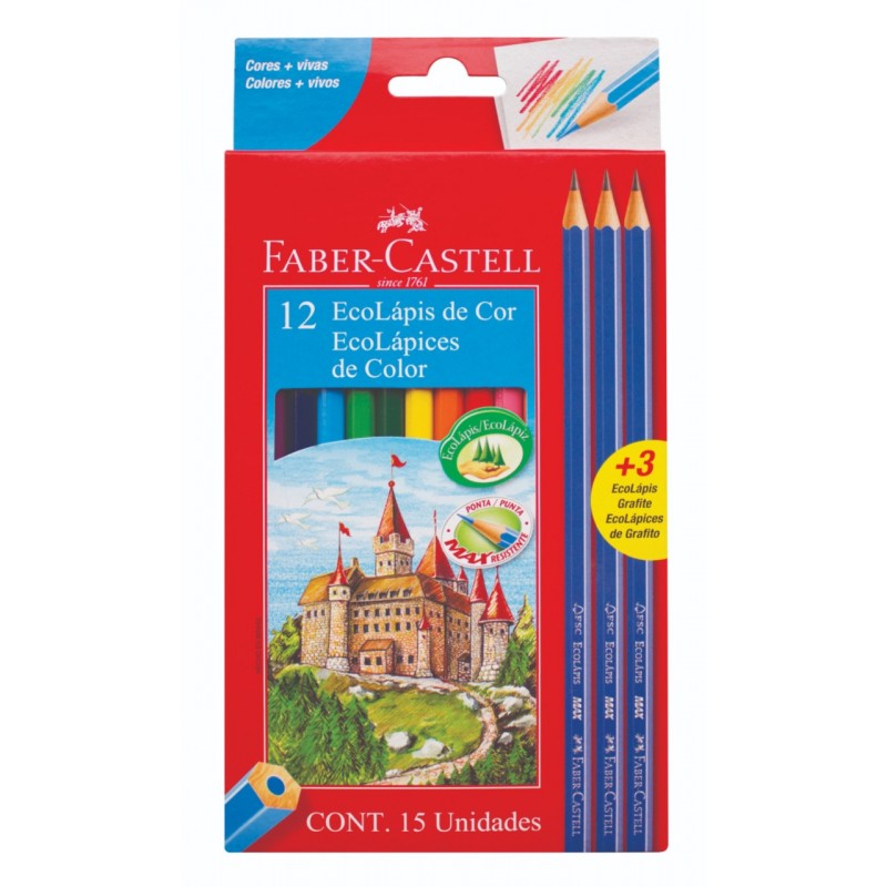 lapices color faber ecox 12 +3 ecolapices graf lapices color faber ecox 12 +3 ecolapices graf
