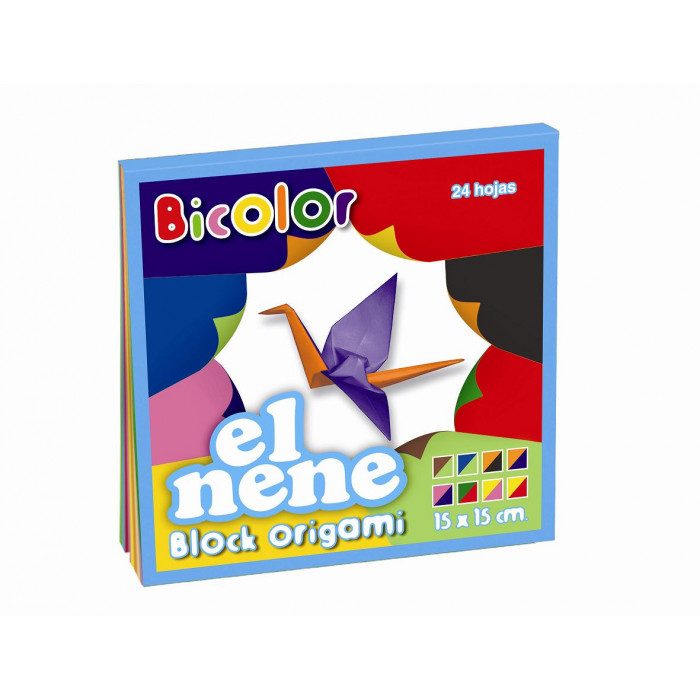 Block dibujo el nene origami bicolor x24