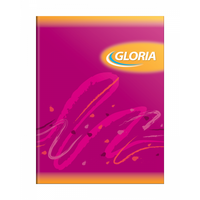 Cuaderno gloria tapa flexible  16x21  84hjs.