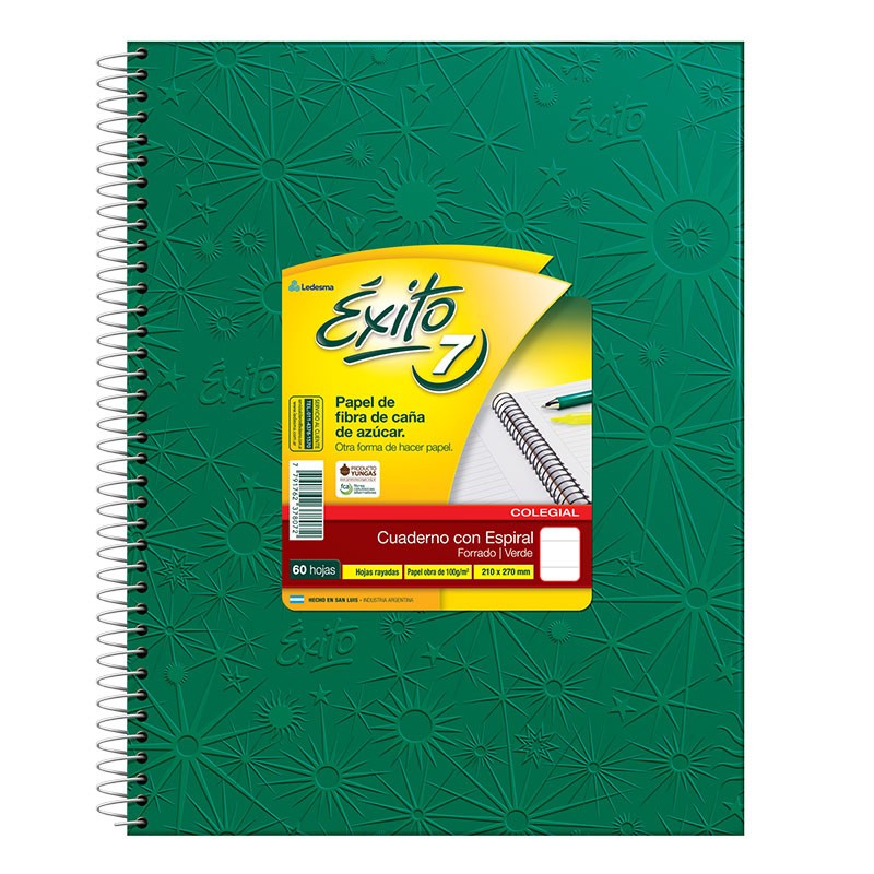 Cuaderno exito 7 21x27 x60 hojas verde Cuaderno exito 7 21x27 x60 hojas verde