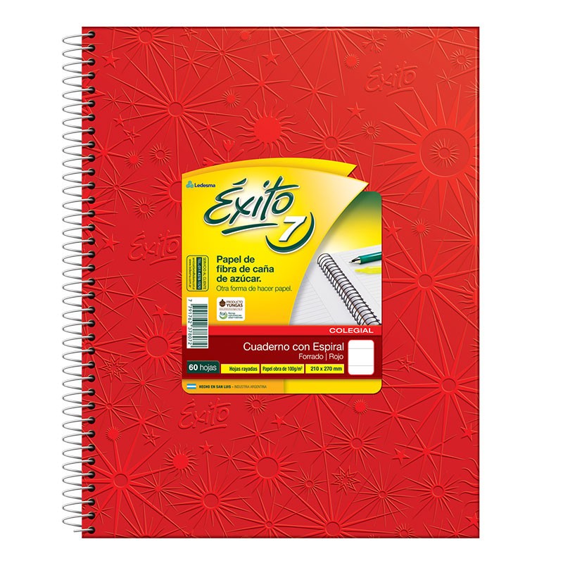 Cuaderno exito 7 21x27 x60 hojas rojo Cuaderno exito 7 21x27 x60 hojas rojo