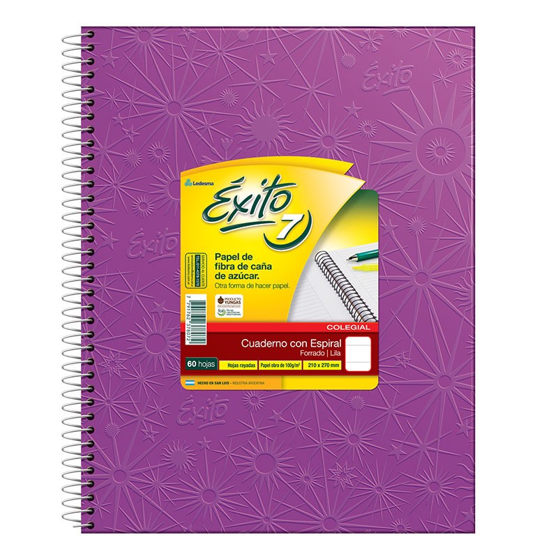 Cuaderno exito 7 21x27 x60 hojas lila Cuaderno exito 7 21x27 x60 hojas lila