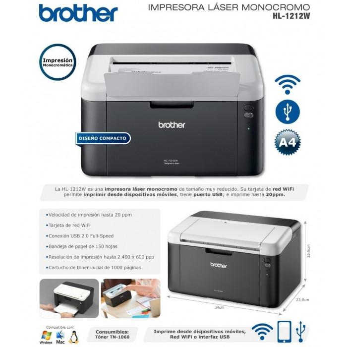 Impresora brother hl-1212w