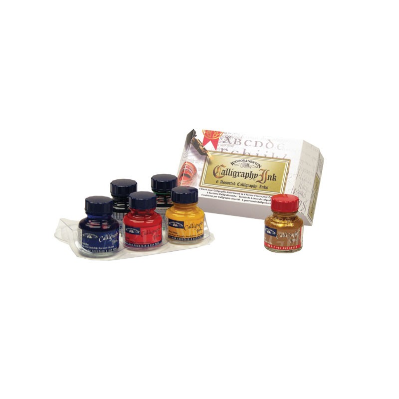 Tinta set calligraphy ink winsor & newton x 6 Tinta set calligraphy ink winsor & newton x 6