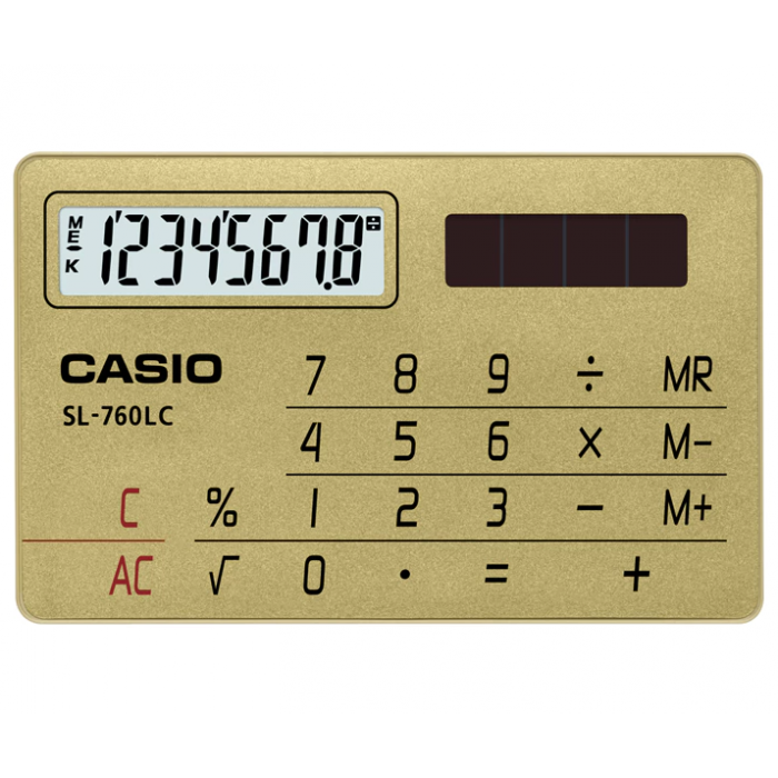 Calculadora casio de bolsillo sl-760lc gold