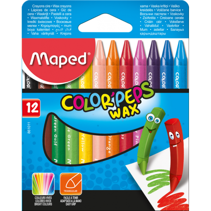 Crayones maped colorpeps x12 triangular