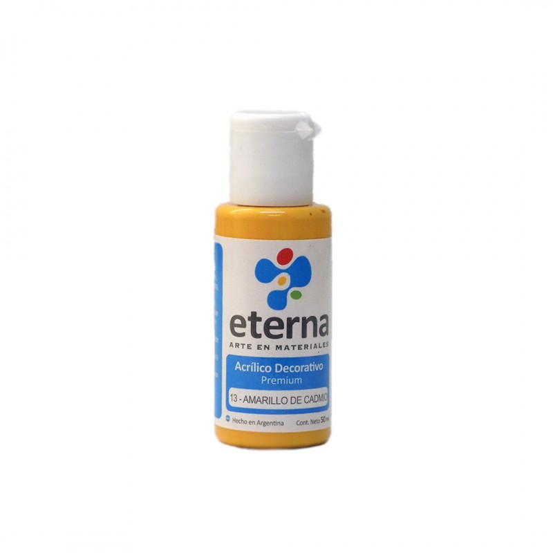 Acrilico eterna deco amarillo cadmio x 50ml. Acrilico eterna deco amarillo cadmio x 50ml.