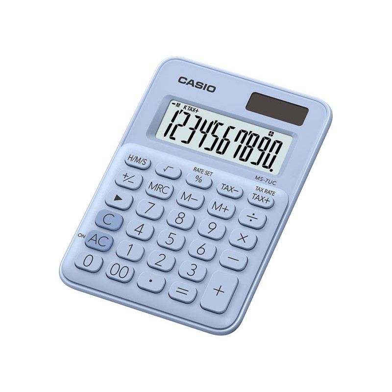 Calculadora casio de mesa ms 7-uc-lb celeste Calculadora casio de mesa ms 7-uc-lb celeste