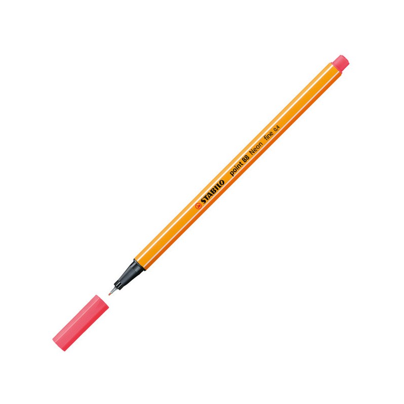 Marcadores fibra stabilo 88 rojo fluo 040 Marcadores fibra stabilo 88 rojo fluo 040