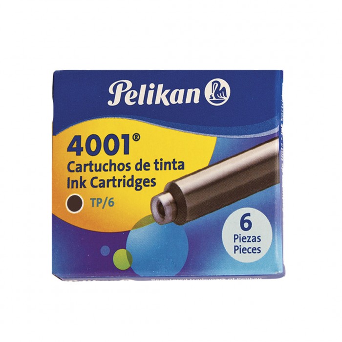 Cartuchos pelikan x6 negro permanente