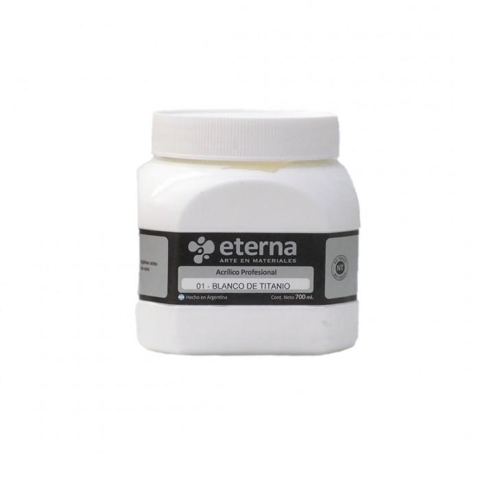 Acrilico eterna profesional blanco titanio   x700ml.