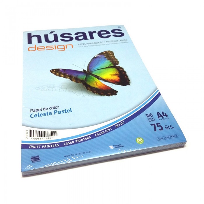 Resma husares desing a4  75g.100hjs.cele