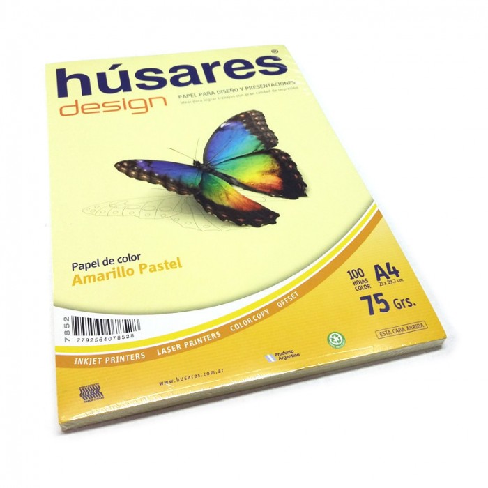 Resma husares desing a4  75g.100hjs.amar