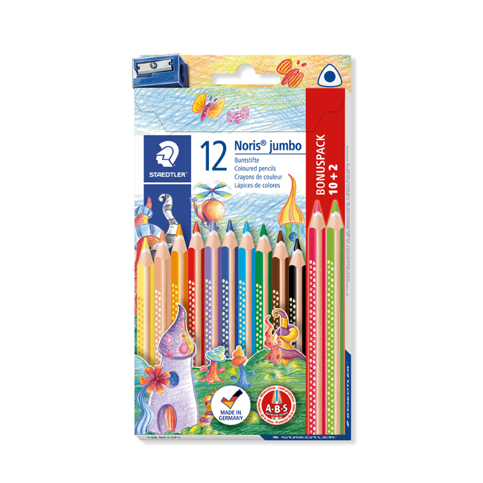 Lapices color staedtler x12 noris jumbo+sacap