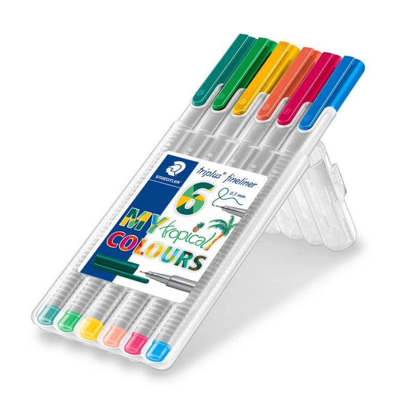 Marcadores fibra staedtler triplus cajax 6 tro Marcadores fibra staedtler triplus cajax 6 tro