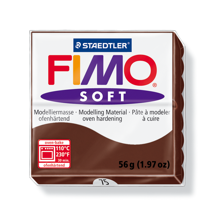 Arcilla fimo soft no.75  56g.chocolate