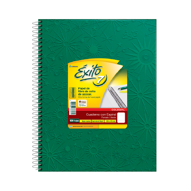 Cuaderno exito 7 21x27 x100 hojas verde Cuaderno exito 7 21x27 x100 hojas verde