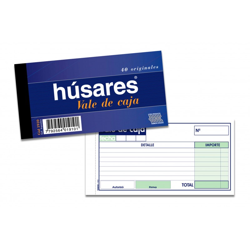 Talonario husares vale de caja (1910) Talonario husares vale de caja (1910)