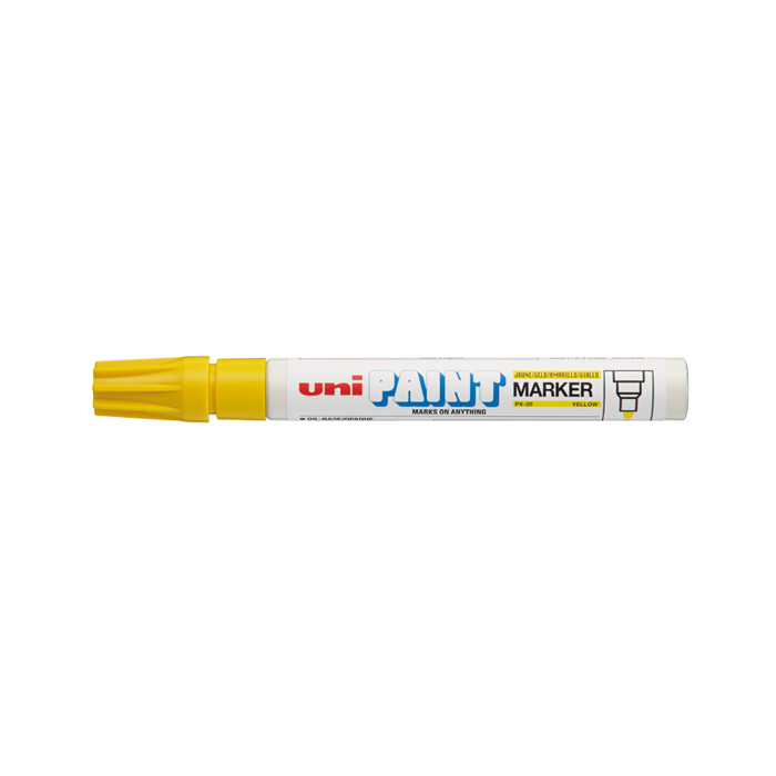 Marcadores fibra uni paint px20 amarillo