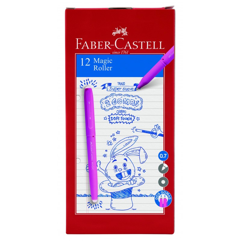 Marcadores roller faber magic rosa x12 Marcadores roller faber magic rosa x12
