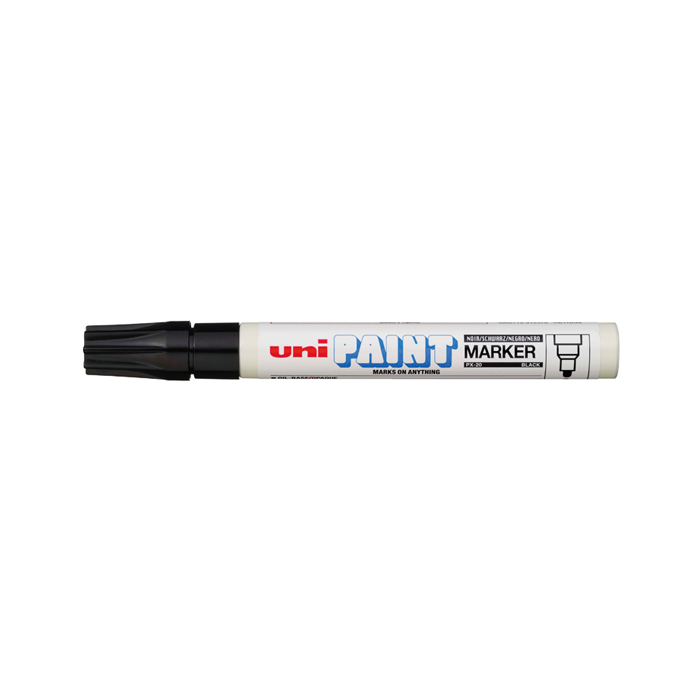 Marcadores fibra uni paint px20 negro