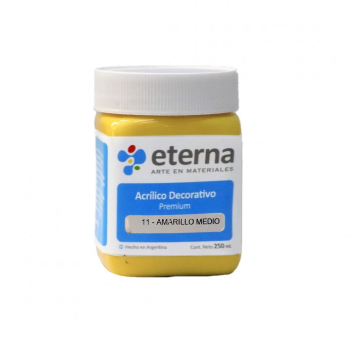 Acrilico eterna deco amarillo medio  x250ml.