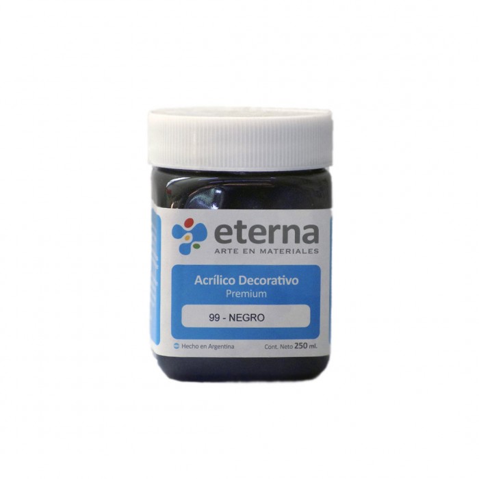 Acrilico eterna deco negro x250ml.