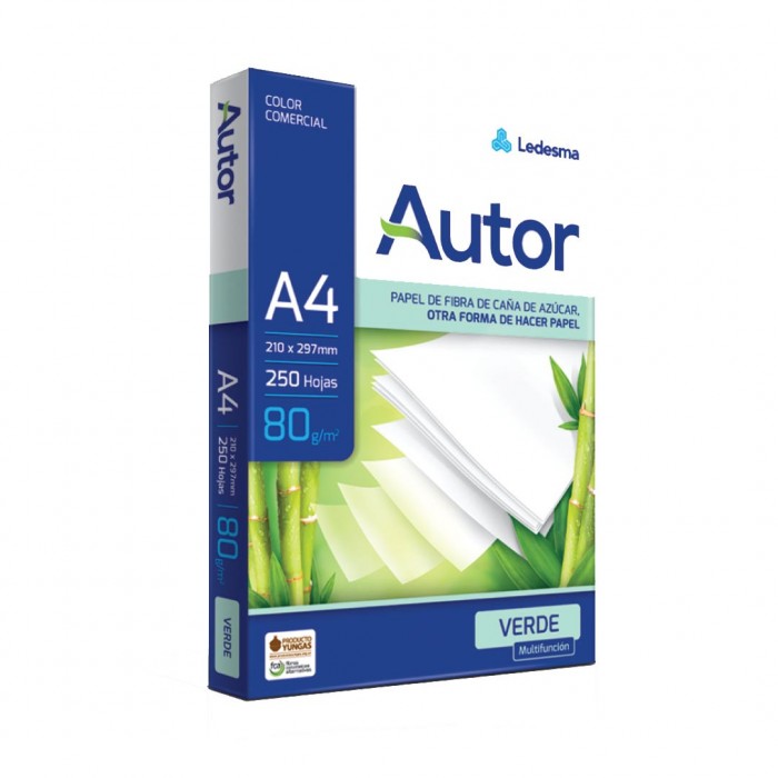 Resma ledesma autor a4x250 verde