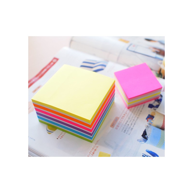 Notas adhesivas stick neon 50x 50 multicolor Notas adhesivas stick neon 50x 50 multicolor