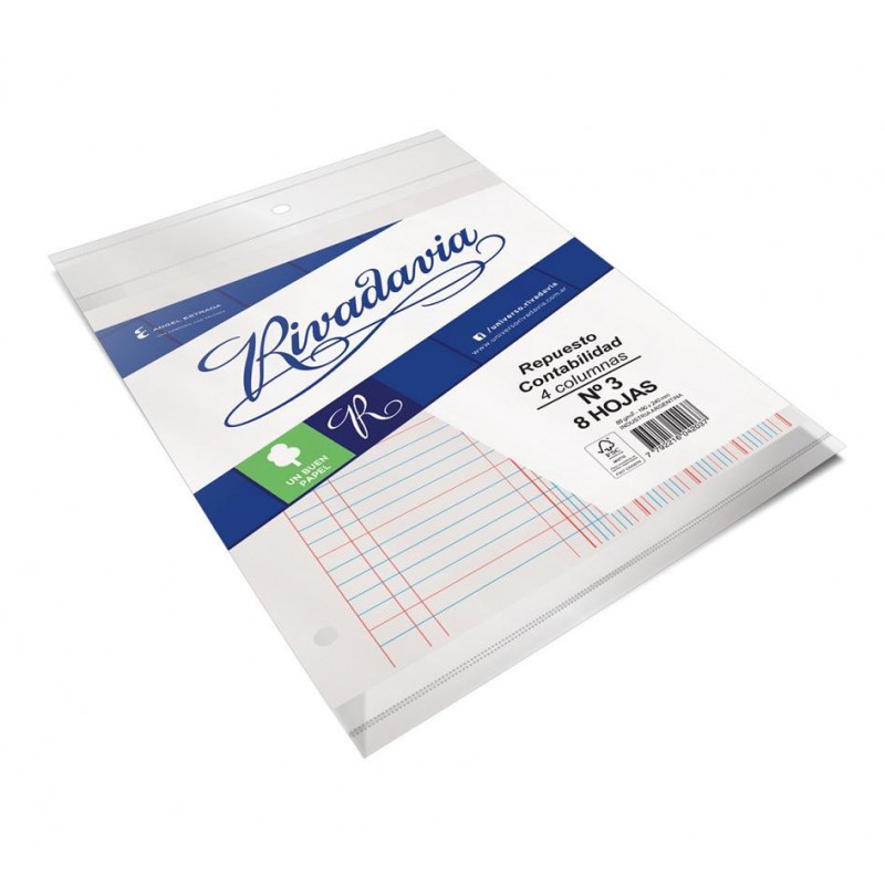 Repuesto escolar rivadavia no.3 contabilidad 4 columna x8 hjs Repuesto escolar rivadavia no.3 contabilidad 4 columna x8 hjs