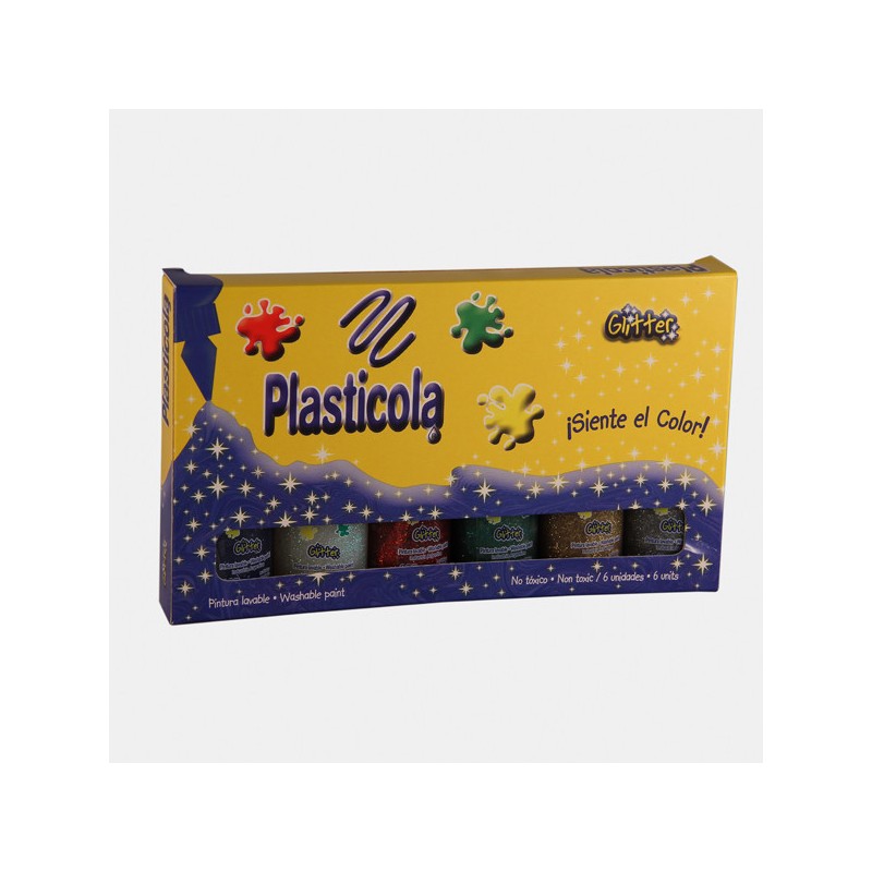 Pegamento plasticola blister x 6 brillos 1 surtid Pegamento plasticola blister x 6 brillos 1 surtid