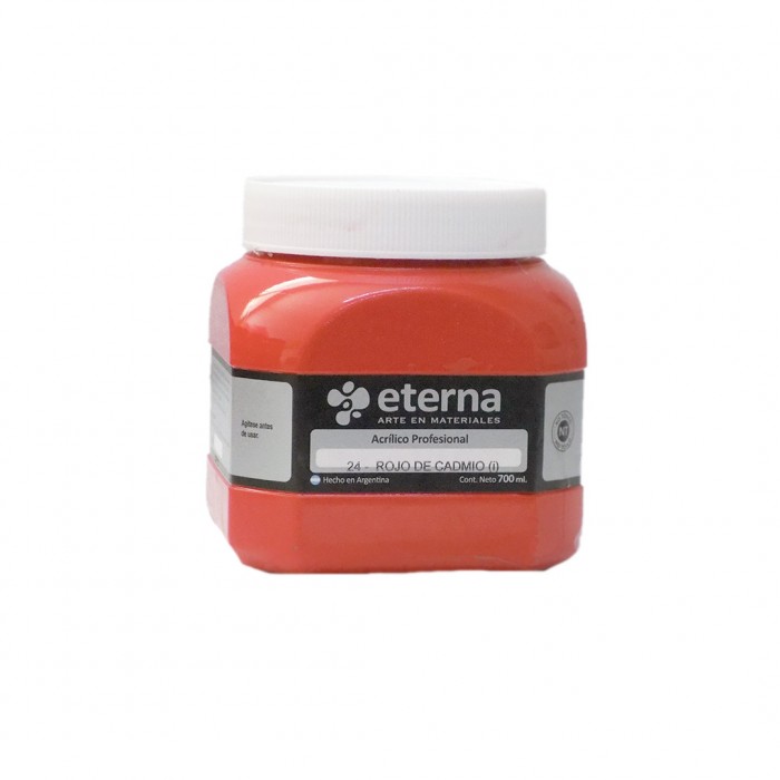 Acrilico eterna profesional rojo de cadmio   x700ml.