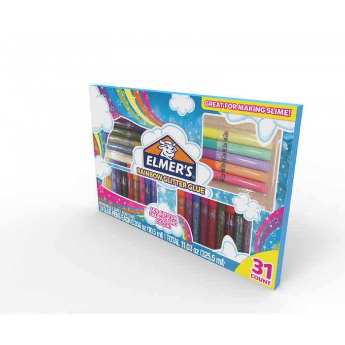 Pegamento elmers glitter flat box x31