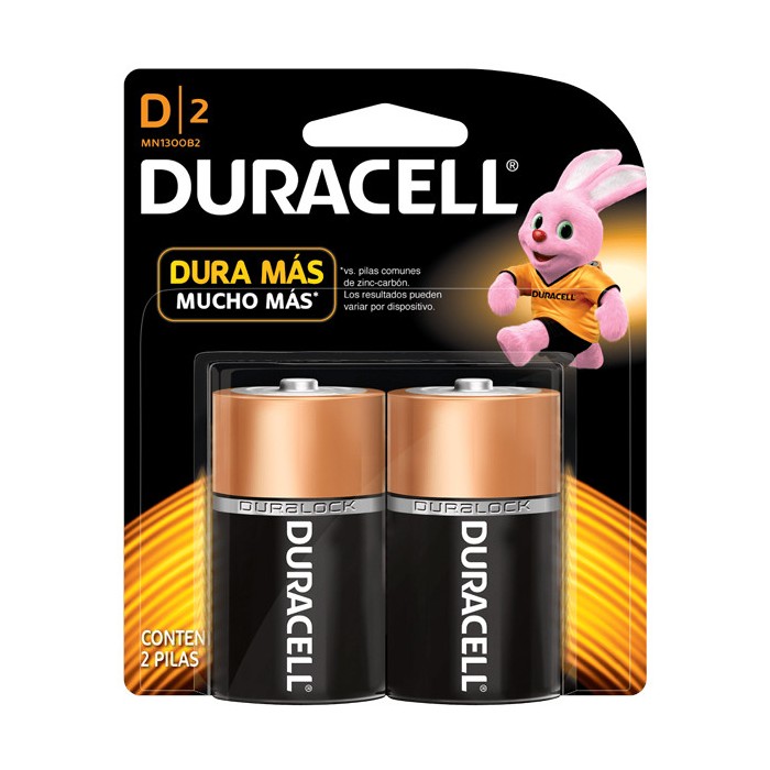 pila duracell grande(d) x2 unidades