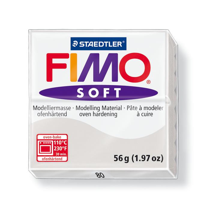 arcilla fimo soft no.80  56g.gris