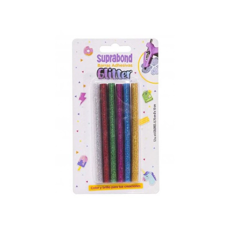 Pegamento suprabond barra 0.74 glitter x12 Pegamento suprabond barra 0.74 glitter x12