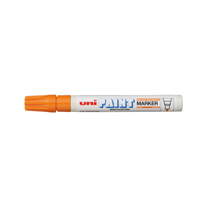 Marcadores fibra uni paint px20 naranja