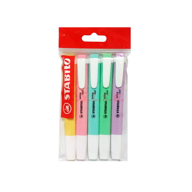 Marcadores resaltador stabilo swing x 5 pastel Marcadores resaltador stabilo swing x 5 pastel
