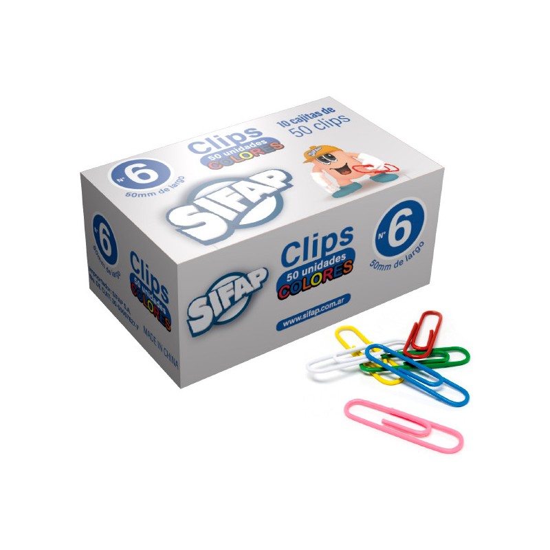 Broches clips sifap color no.6 x 50 50mm Broches clips sifap color no.6 x 50 50mm