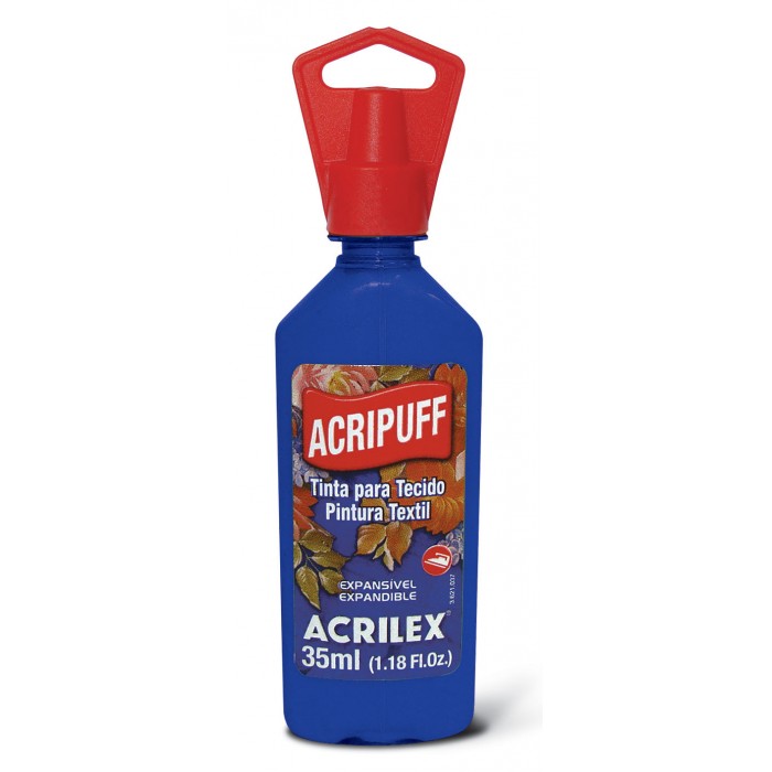 pintura dimensional acrilex acripuff 502 azul cobal