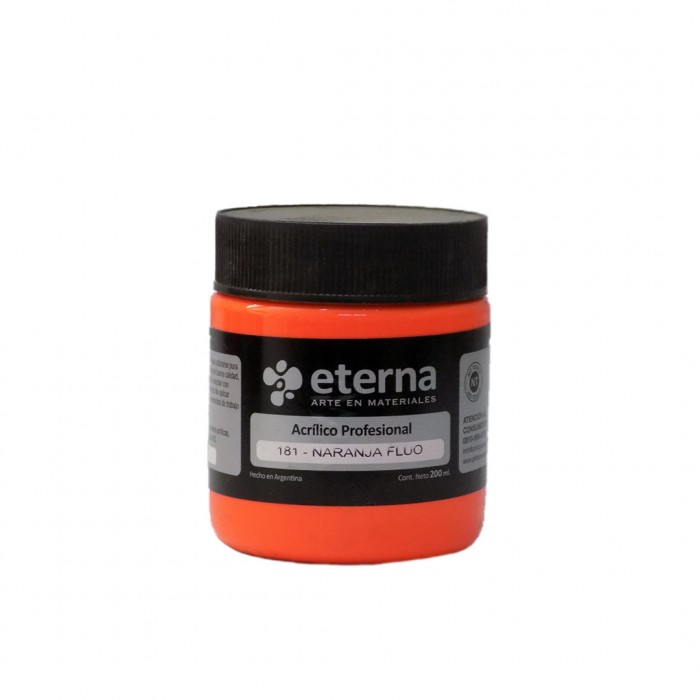 Acrilico eterna profesional naranja fluox200m