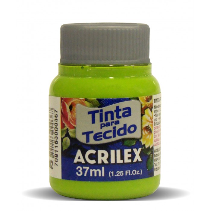 pintura para tela acrilex 802 verde manzana x37Ã§