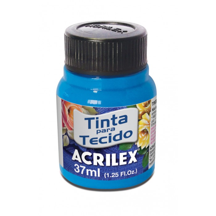 pintura para tela acrilex fluo 109 azul x37ml.