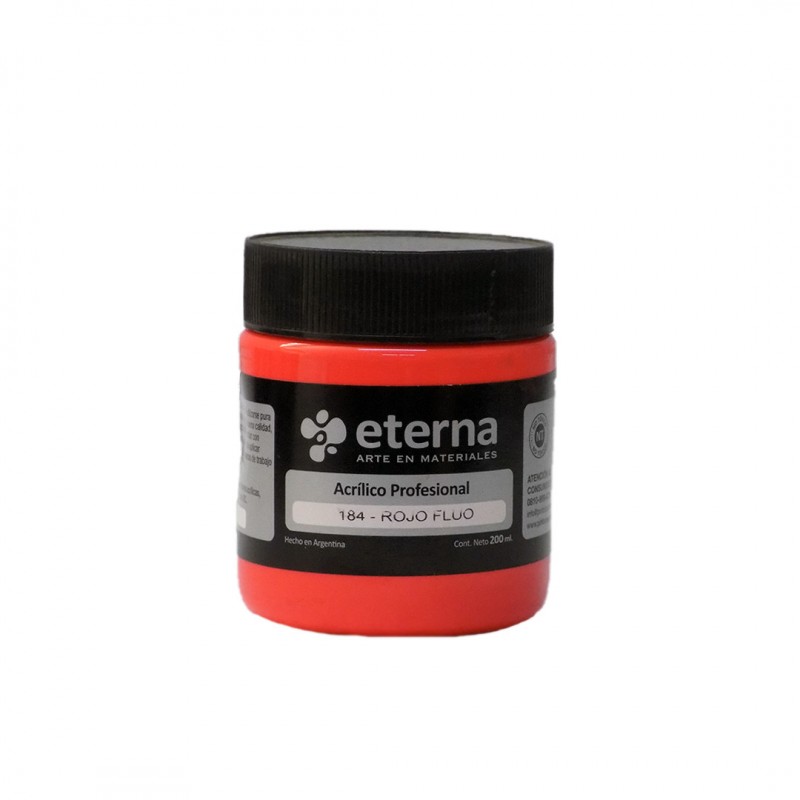 Acrilico eterna profesional rojo fluo x200m Acrilico eterna profesional rojo fluo x200m