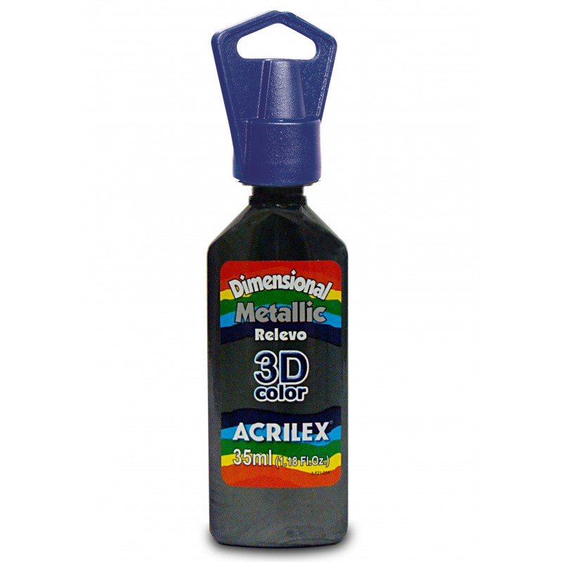 pintura dimensional acrilex metalic 520 negrox35ml. pintura dimensional acrilex metalic 520 negrox35ml.