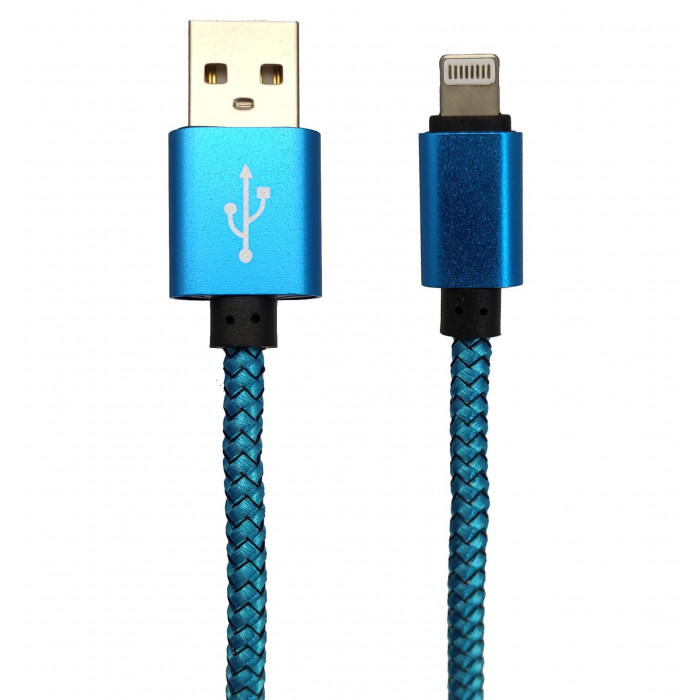 Cable gtc para iphone 1 metro azul