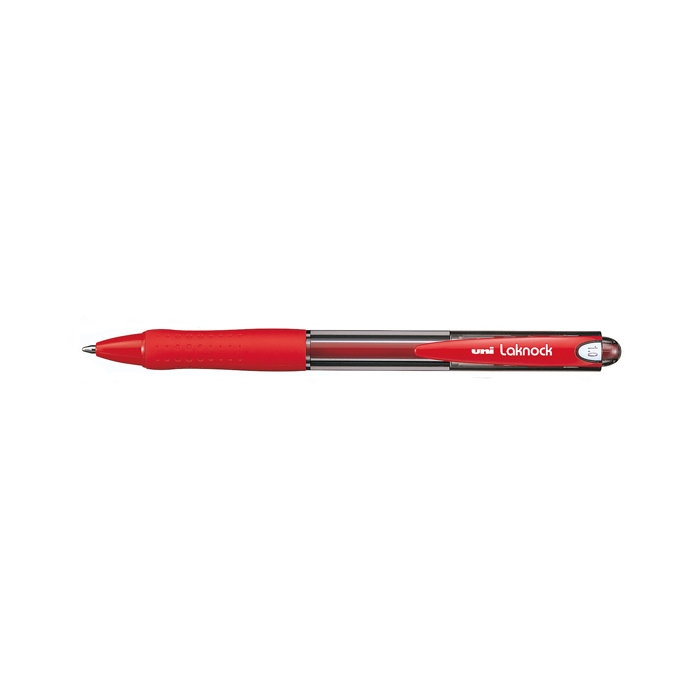 boligrafo uni laknock retractil rojo 1.0