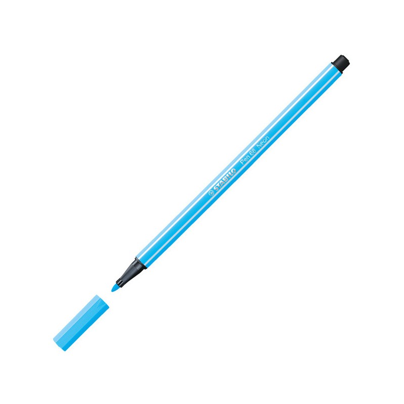 marcadores fibra stabilo 68 celeste fluo 031 marcadores fibra stabilo 68 celeste fluo 031
